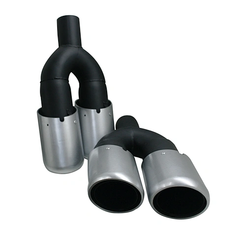 New style  car used  stainless steel exhaust double led exhaust tip Al pipe tee