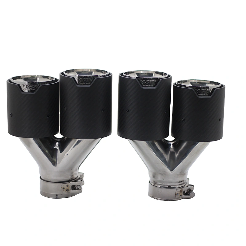 New High performance dual car exhaust muffler tail pipe