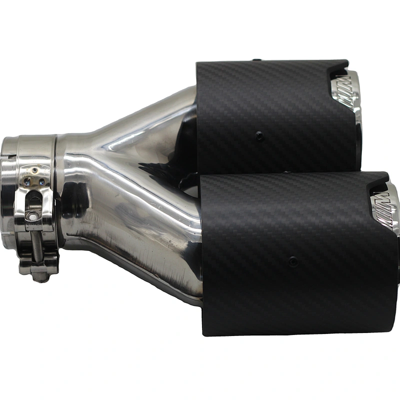 New High performance dual car exhaust muffler tail pipe