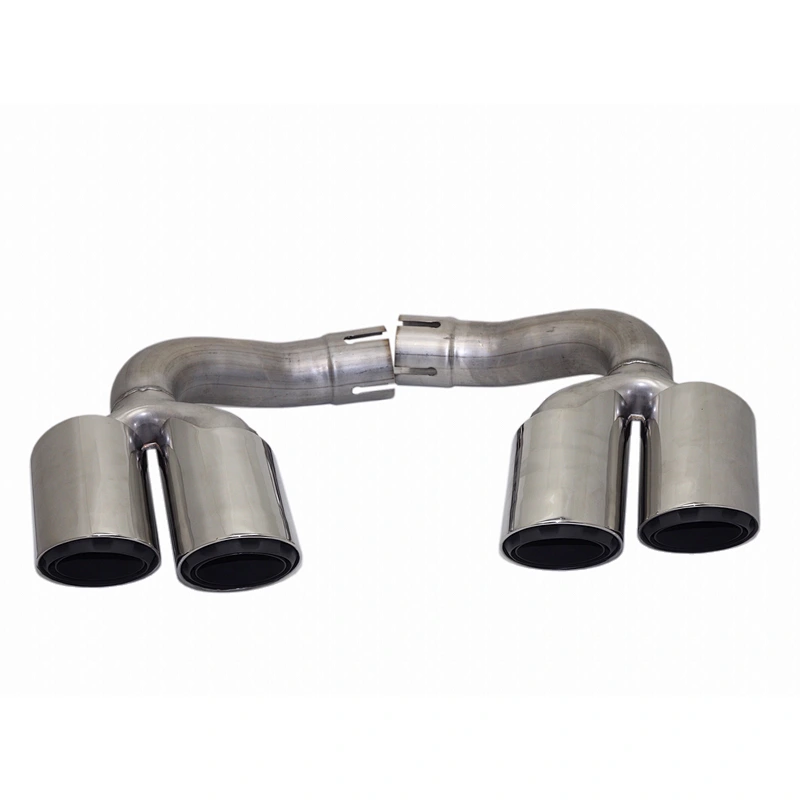 Mirror Polish Stainless Steel 3 layers Muffler Tip for  2018 Porsche Cayenne