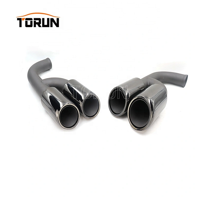 wholesale price hot sale exhaust 911 10-14  958 V6 Round Mirror Polish Brush Chroming Black