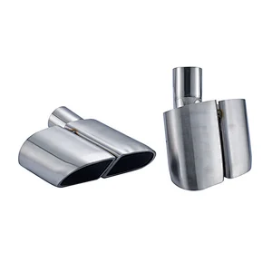 High performance #304 Stainless steel muffler exhaust tip for porsche 10-13 Panamera 970 Square Mirror Polish