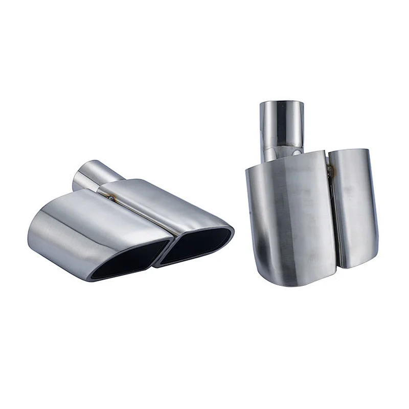 High performance #304 Stainless steel muffler exhaust tip for porsche 10-13 Panamera 970 Square Mirror Polish