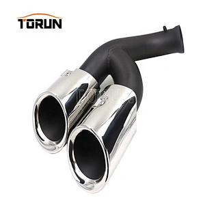 High performance chrome exhaust pipe for truck 14+ Cayenne Round 958 Mirror Polish