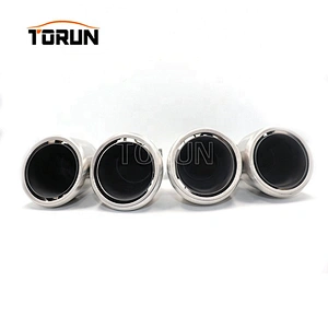 wholesale price hot sale  exhaust tips for cayenne 10-14 Cayenne 958 V6 Round Mirror Polish Chroming Black