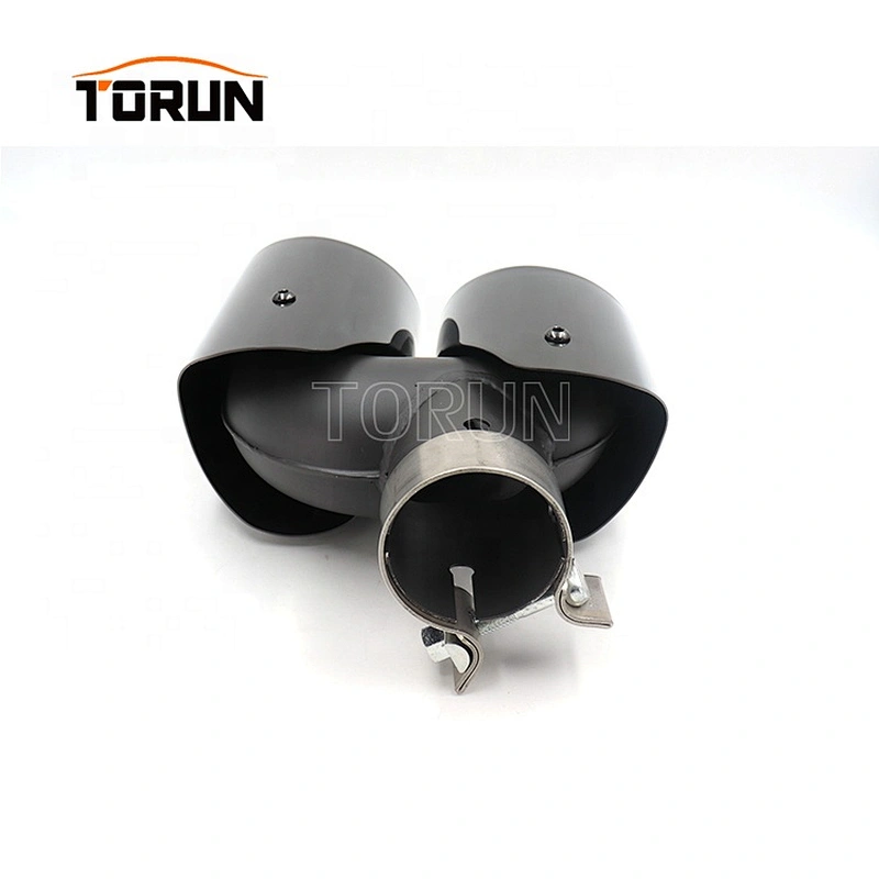 High performance slanted chrome black exhaust tip for porsche 14-16 Macan Round Chroming Black