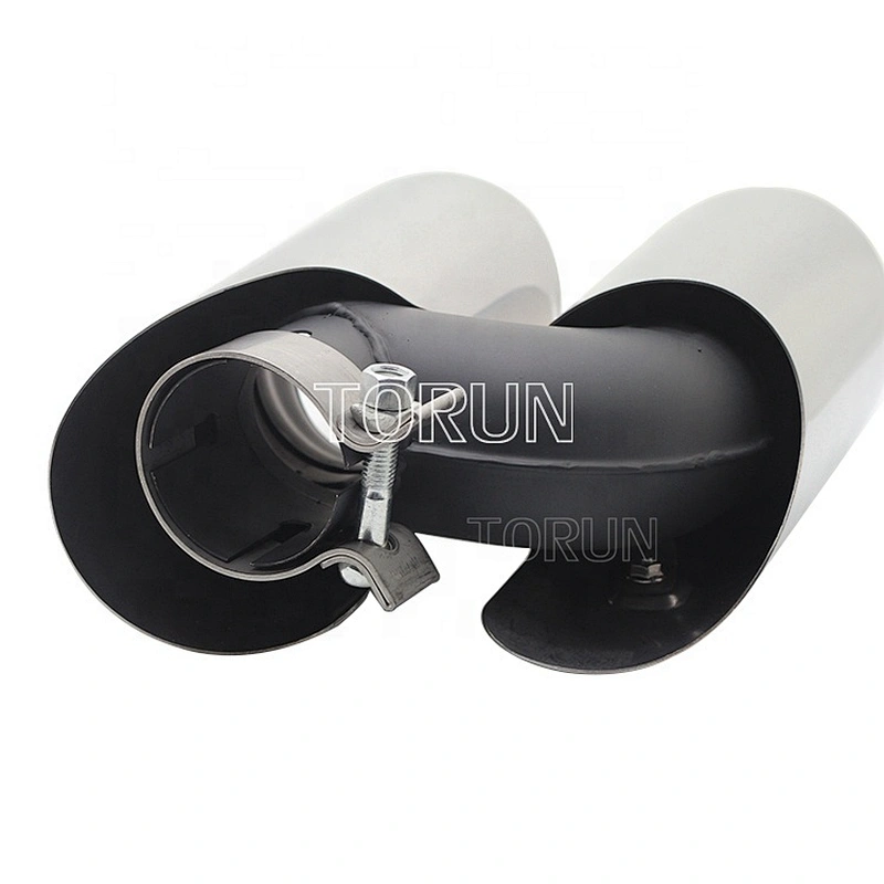 High performance #304 Stainless steel muffler exhaust tip for porsche Mirror Polish Brush Chroming Black