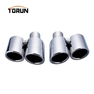 New style Universal carbon auto angle cut exhaust tip 10-13 Panamera 970 Round Mirror Polish
