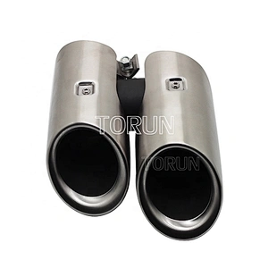 High performance #304 Stainless steel muffler exhaust tip for porsche Mirror Polish Brush Chroming Black