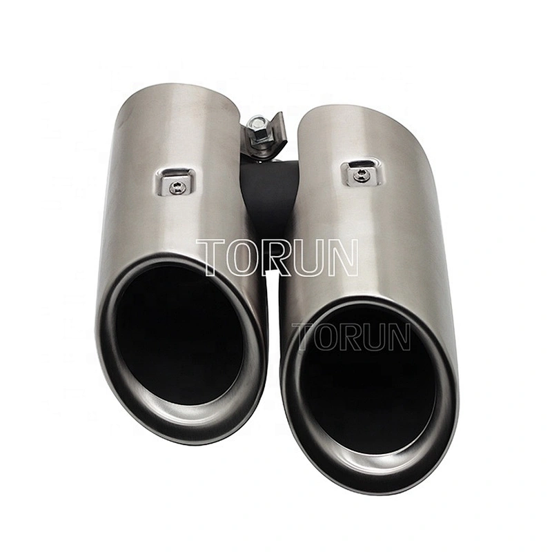 High performance #304 Stainless steel muffler exhaust tip for porsche Mirror Polish Brush Chroming Black