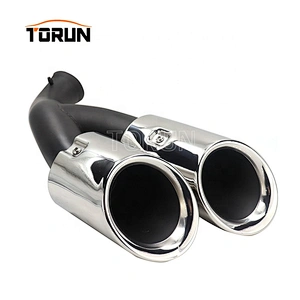New style Universal titanium exhaust system tips 14+ Cayenne Round 958 Mirror Polish