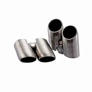 High performance #304 Stainless steel muffler exhaust tip for porsche 14-16 Panamera 970 Round