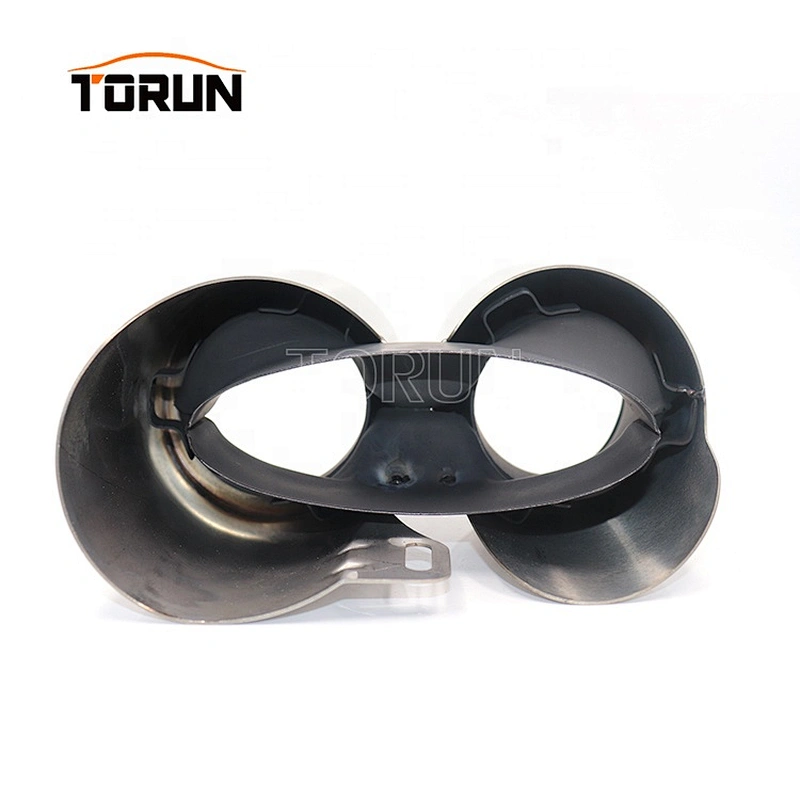 High performance dual car exhaust muffler tail pipe for porsche 17 panmera 971 round brush