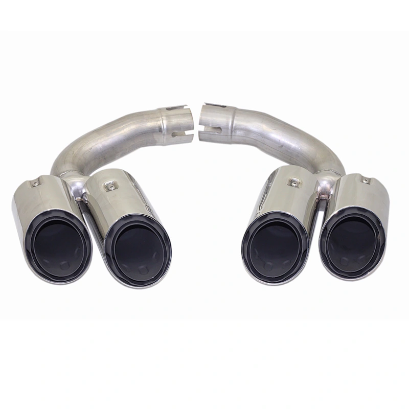 Mirror Polish Stainless Steel 3 layers Muffler Tip for  2018 Porsche Cayenne