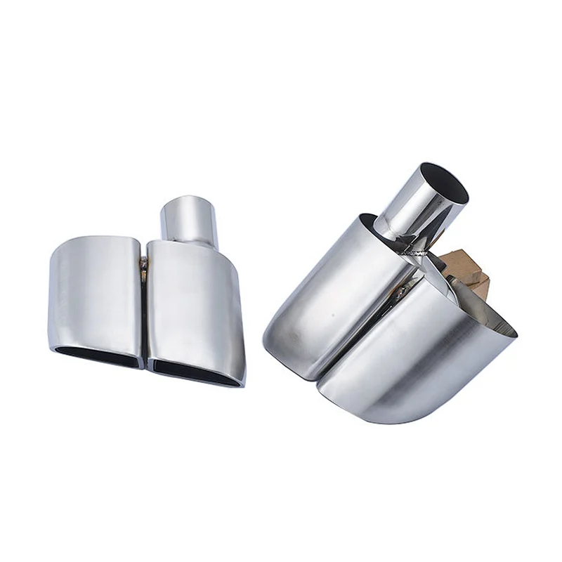 High performance #304 Stainless steel muffler exhaust tip for porsche 10-13 Panamera 970 Square Mirror Polish