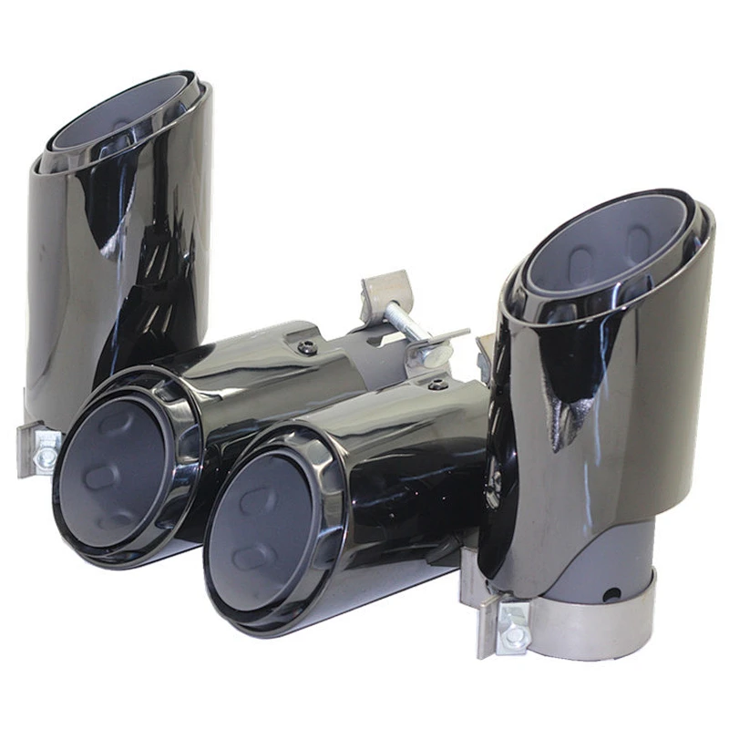 2020 new style exhaust tip for 2018 por-sche cay-enne exhaust pipe muffler chrome Black