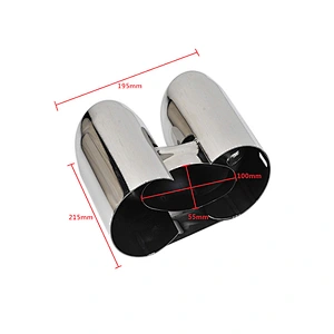 High performance #304 Stainless steel muffler exhaust tip for porsche 14-16 Panamera 970 Round