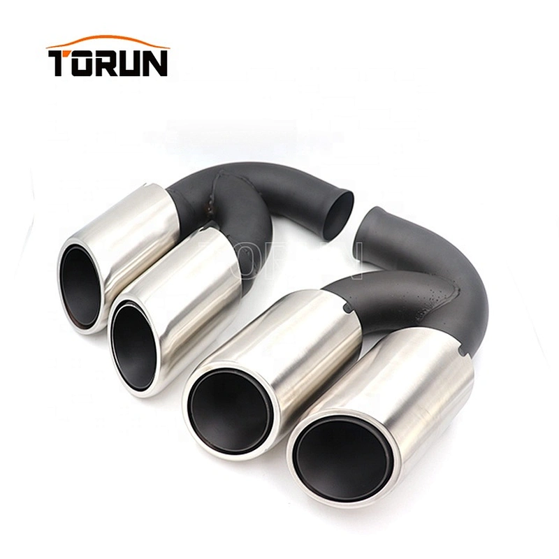 High performance universal truck gold exhaust tips 10-14 Cayenne 958 Round Brush