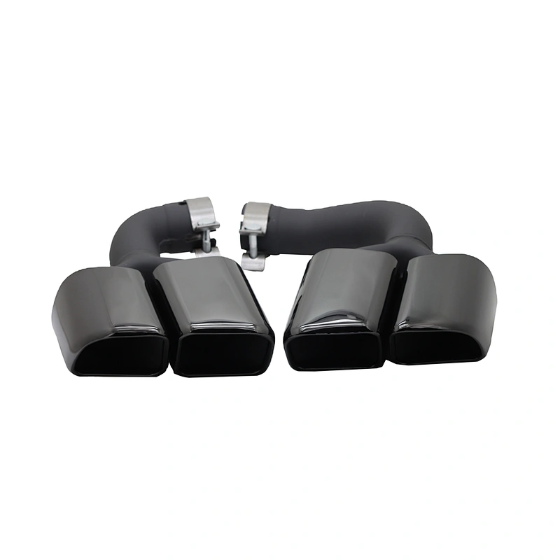 chroming black chrome brushed Square exhaust muffler tips for cayenne
