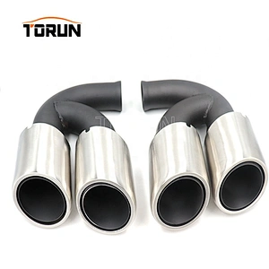 High performance universal truck gold exhaust tips 10-14 Cayenne 958 Round Brush