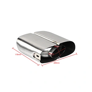 High performance #304 Stainless steel muffler exhaust tip for porsche Mirror Polish 14-16 Panamera 970 Square