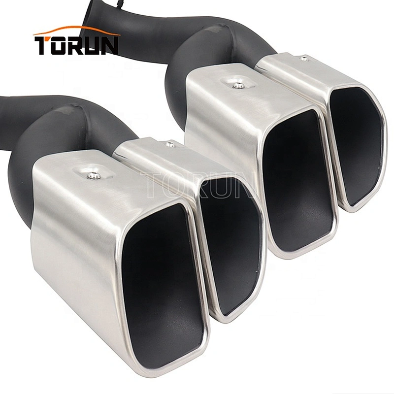 High performance carbon fiber exhaust tail pipe muffler for porsche 14+ Cayenne 958 Square Mirror Polish