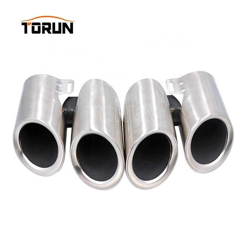 New style dual 17 Panmera 971 Round Brush exhaust muffler tips for porsche