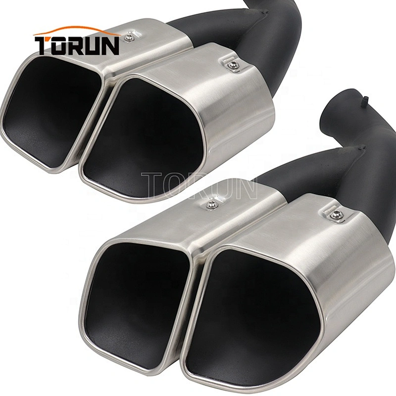 High performance carbon fiber exhaust tail pipe muffler for porsche 14+ Cayenne 958 Square Mirror Polish