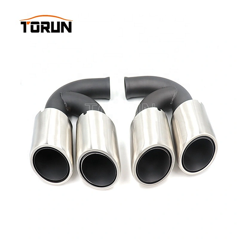wholesale price hot sale  exhaust tips for cayenne 10-14 Cayenne 958 V6 Round Mirror Polish Chroming Black