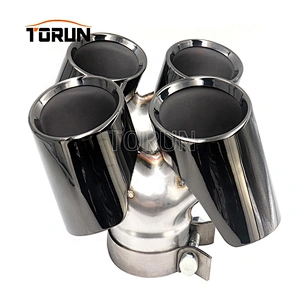 New style Universal twin stainless steel exhaust system tips for porsche 991 Mirror Polish