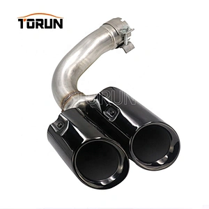 New style Universal automobile exhaust muffler pipe cover for porsche 18 Cayenne Round Chroming Black 18 Cayenne Round Chroming