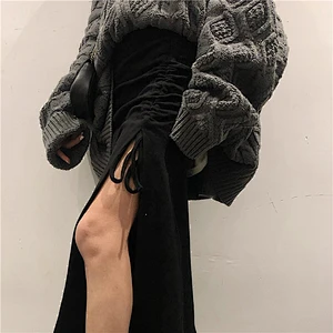 Ladies slit long skirt