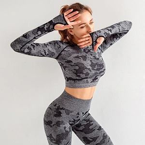 Ladies seamless shape long Sleeves Yoga top