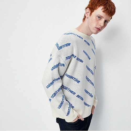 Man's jacquard pullover sweater