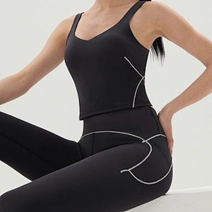 Ladies v-neck high elastane shape sport active suit