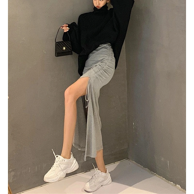 Ladies slit long skirt