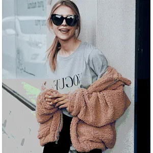 Ladies Big Size Winter Coat Women Warm fuzzy Jacket Soft Outwear