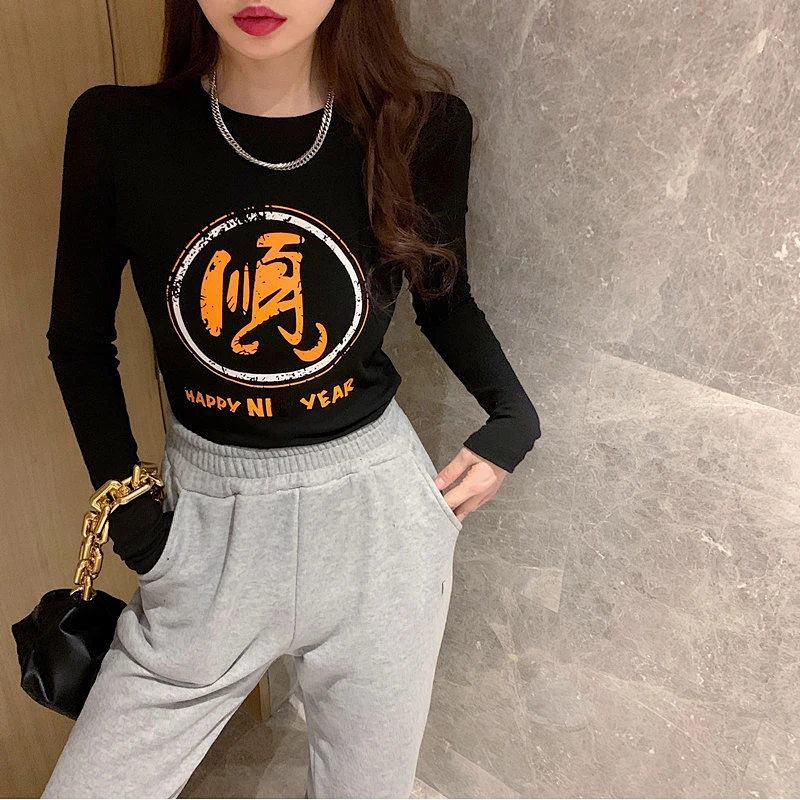 Ladies printed pullover shirt