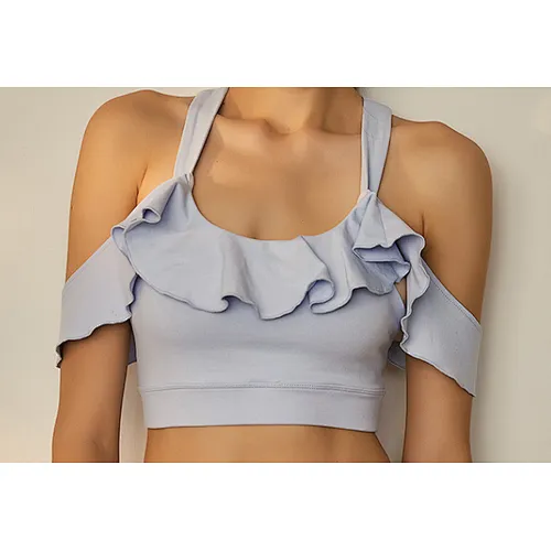 Women's Traceless Flouces Decoration Yoga Tank
