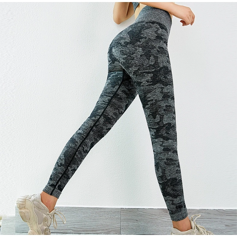 Ladies seamless two piece set sport gym suit, top vest bra+shape pants