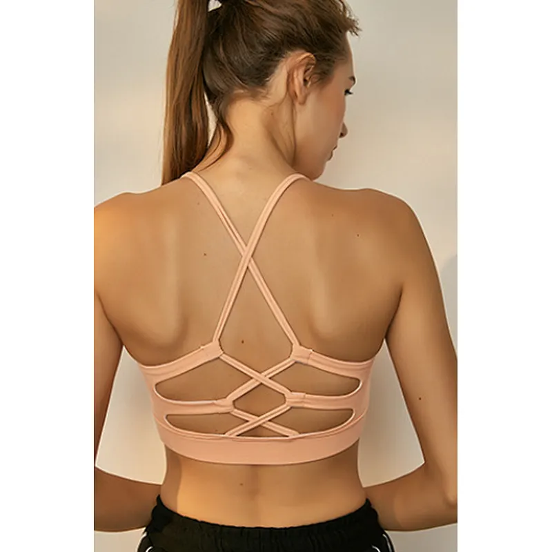 Ladies straps sports bra