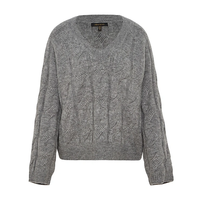 Ladies V-neck pullover sweater