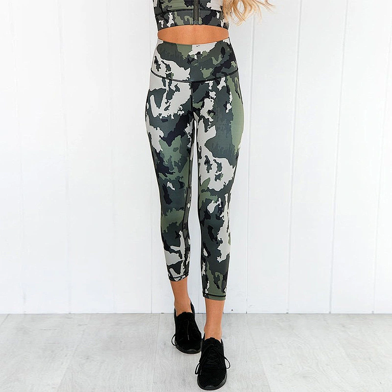Ladies camouflage jogging gym suit