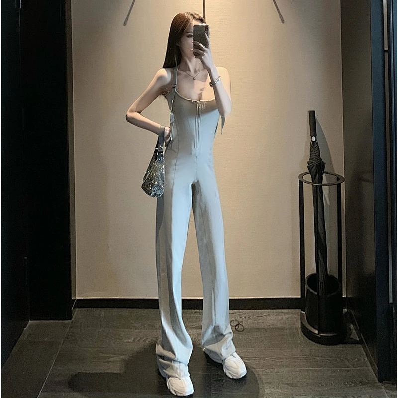 Ladies fashion wide leg jumpsuit