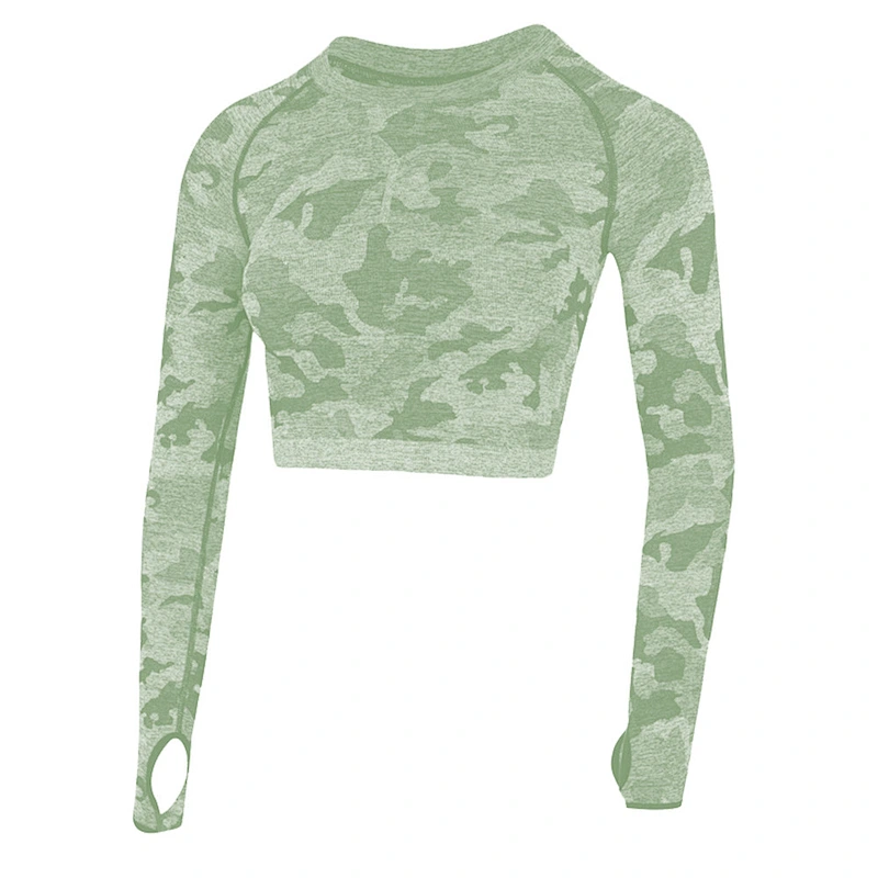 Ladies seamless shape long Sleeves Yoga top