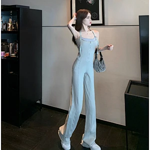 Ladies fashion wide leg jumpsuit