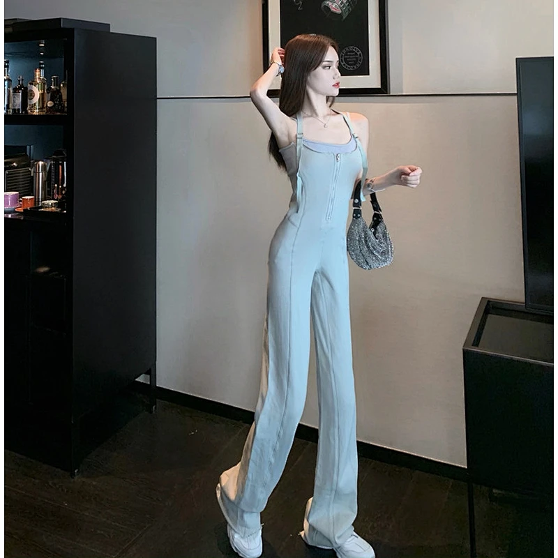 Ladies fashion wide leg jumpsuit