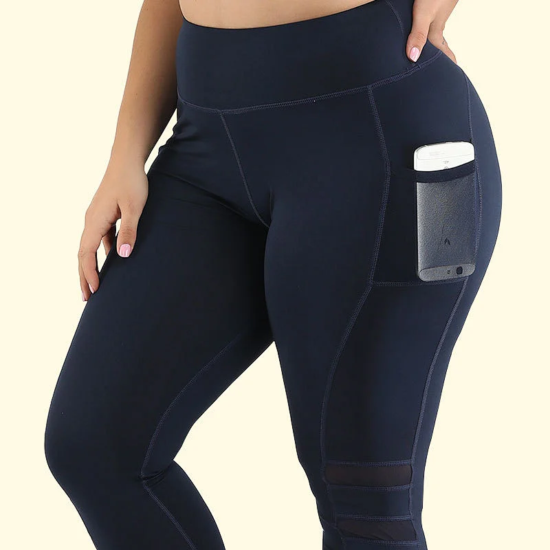 Ladies fat woman plus size yoga legging cropped pants