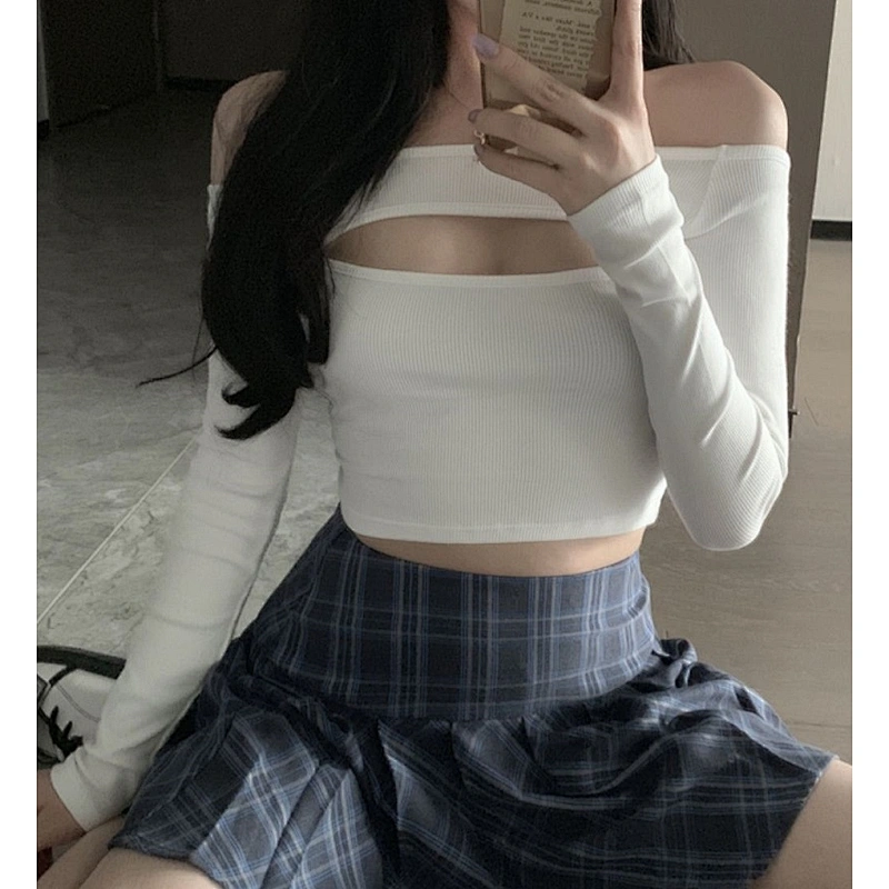 ladies sexy outcut top shirt