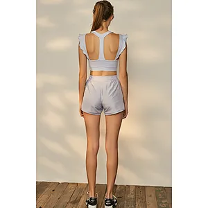 Women's Traceless Flouces Decoration Yoga Tank